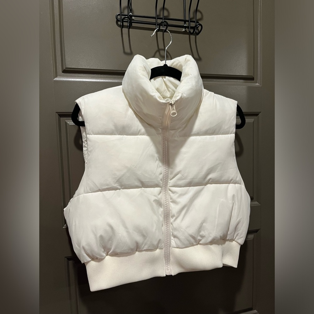 MEROKEETY Women's Crop Puffer Vest